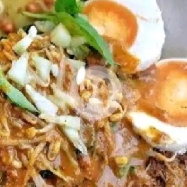 Nasi Pecel + Telor Bulat Asin + Kerupuk + Es Teh Manis | Menu Surabaya