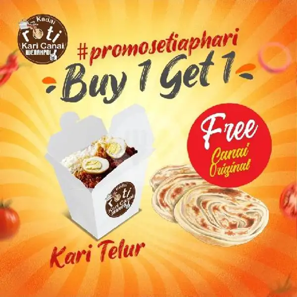 Rice Box Milenial Kari Telur Buy 1 Get 1 Free Canai Original | Kedai Roti Kari Canai Wenakpol, Serpong
