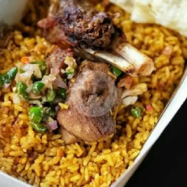 Nasi Kebuli Daging Kambing Slice | Sate & Kambing Guling Barlys, Holis