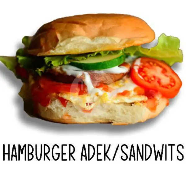 Hamburger Adek 4 | Cafe Adek Vegetarian, Komplek Griya Mas