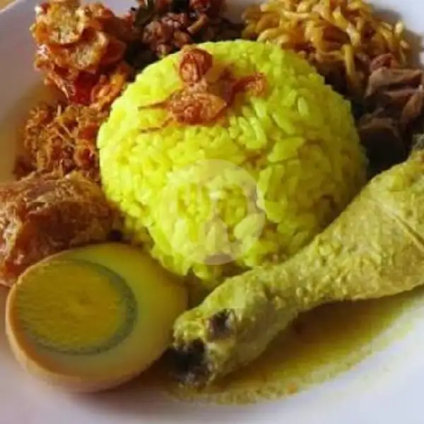 Special nasi kuning ayam kare+daging bali+telor 1/2( mie kuning/suun)pke kotak | Spesial Nasi Kuning Mix Max