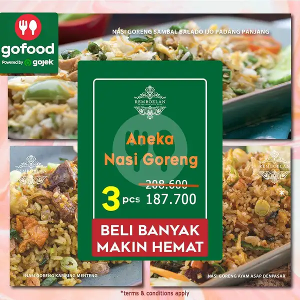 Promo 3 Nasi Goreng | Remboelan, Grand Indonesia