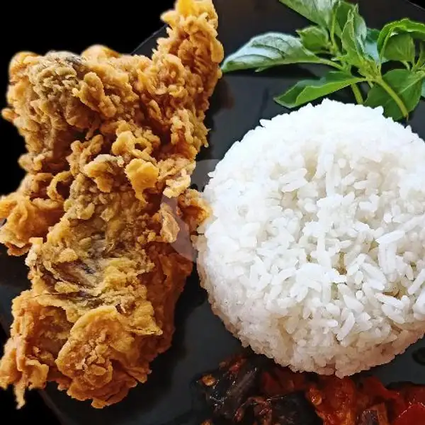 Ayam Crispy + Nasi | Rica-rica D'setan