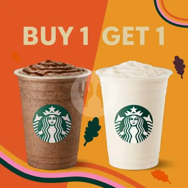 1 Vanilla Cream Frappuccino + 1 JavaChip Frappuccino | Starbucks, Pekayon Bekasi