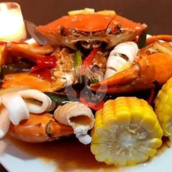 Kerang Mix + Cumi + Udang + Kepiting + Jagung | Seafood Seagood, Kebonkopi