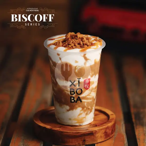 Salted Caramel Biscoff Dalgona with hokkaido milk pudding | Xi Bo Ba, Depok Sawangan
