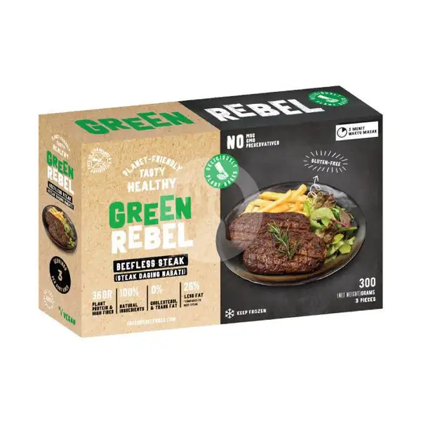 Green Rebel Beefless Steak (300gr) | BURGREENS - Healthy, Vegan, and Vegetarian, Menteng