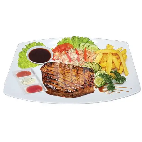 Tuna Steak With Fries | Warung Sushi Kawe, Denpasar
