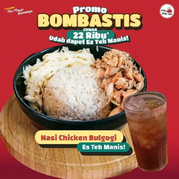 Paket Bombastis Nasi Chicken Bulgogi + Es Teh Manis | Mie Merapi, Dipatiukur