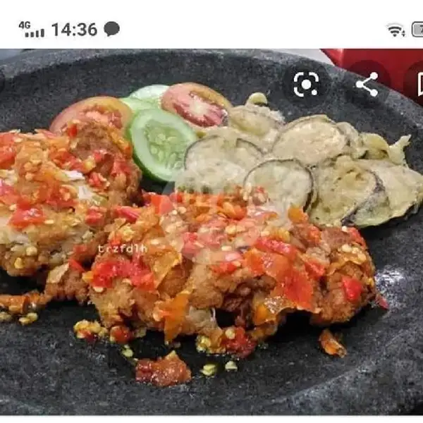 Hemat  Nasi Ayam Terong Sambal Geprek Teh Obeng | Warung Bu Eka, Batam