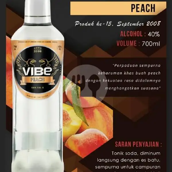 Vibe Peach 700 Ml + Free Schweppes Tonic N Kacang Kulit Garuda | Arnes Beer Snack Anggur & Soju