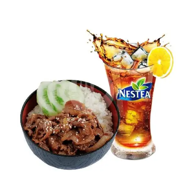 Yakiniku Rice Bowl + Lemon Tea | Spicy Yakiniku (Rice Bowl), Teuku Umar