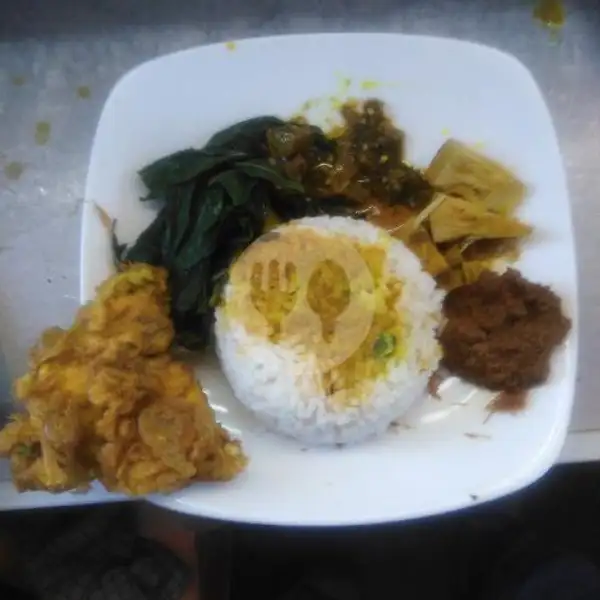Nasi Rendang+telor Dadar/telor Balado Komplit | Masakan Padang Doa Mande