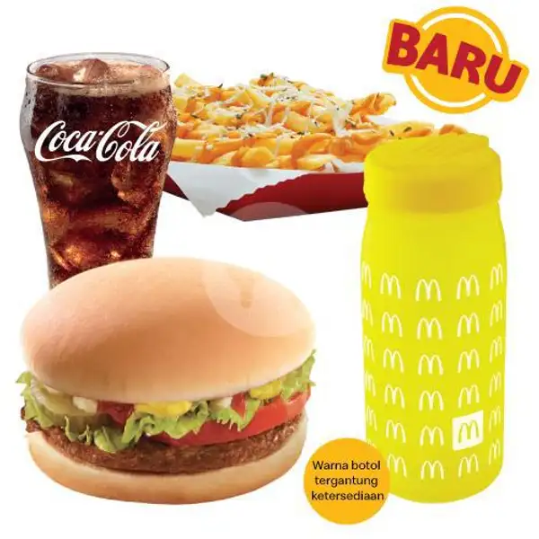 Beef Burger Deluxe McFlavor Set + Colorful Bottle | McDonald's, Muara Karang