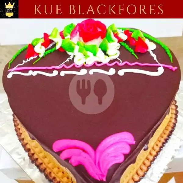 Kue Ulang Tahun Cklat Siram Love, Uk : 15x15 | Kue Ulang Tahun ARUL CAKE, Pasar Kue Subuh Senen