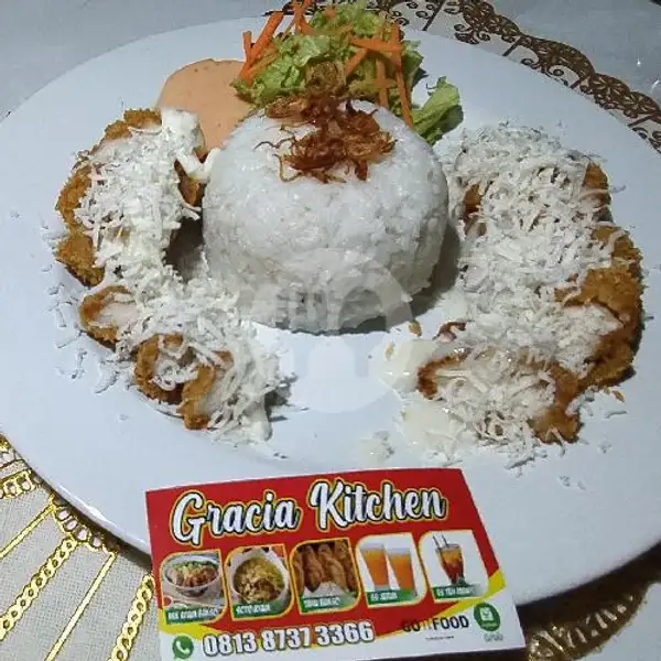 CHICKEN KATSU DOUBLE MOZARELA + KEJU SERUT | Gracia Food, Teluk Amboina