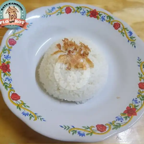 Nasi Putih | Sate Kambing Plorot, Cakung