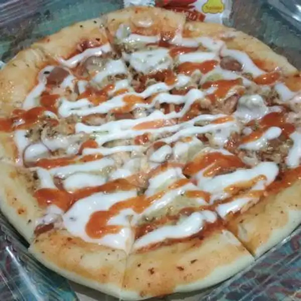 Pizza Sosis Ayam Keju (Keju Mozarella) | Family Pizza, Jeruk Legi