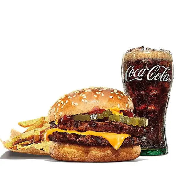 Paket Double Cheeseburger Medium | Burger King, Level 21 Mall