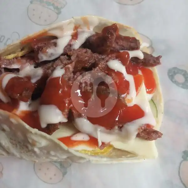 Kebab Isi Daging Double Burger Ramly Telur Keju Sosis | Kaila Kebab, Tiban