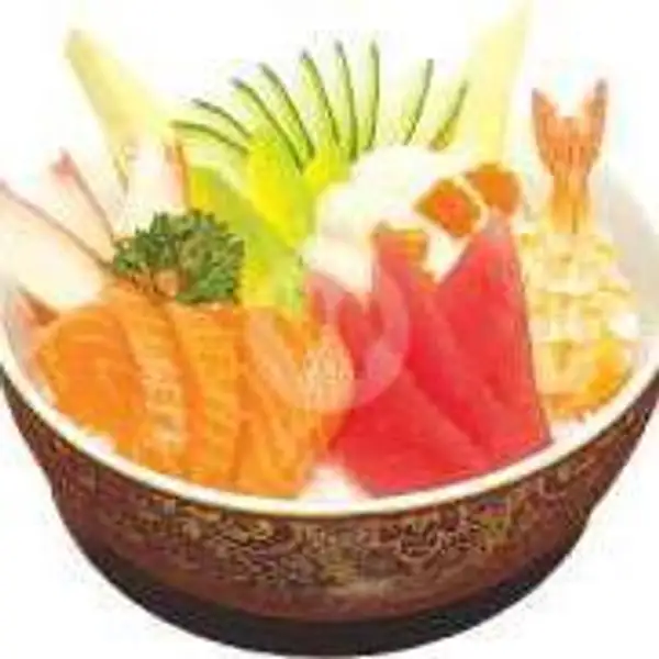 Chirashi (sashimi bowl) | Sushi Kawe, Denpasar