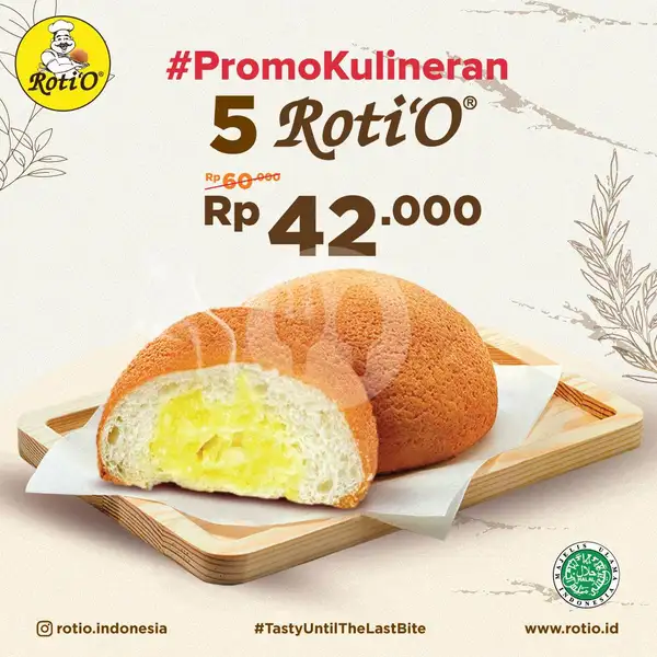 5 ROTI'O Rp 42.000 | Roti'O, MT Haryono Malang