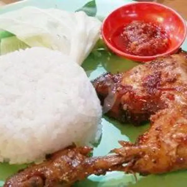 Ayam Paha Goreng Sambel Korek + Nasi ( Sambal+lalapan +tempe Goreng) Free Es Teh Tawar | Kedai Mba Wati, Haji Nasir