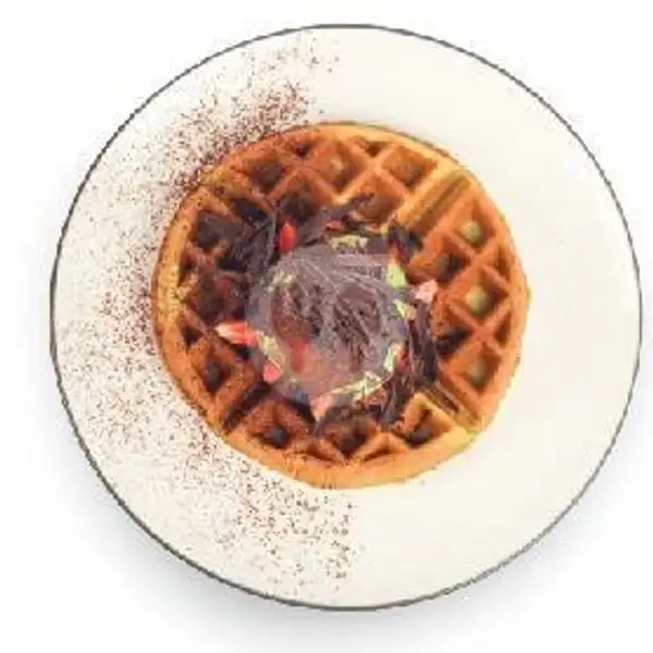 Matcha Chocolate Waffle | Brownfox Waffle & Coffee, Denpasar
