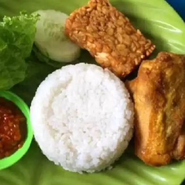 Nasi Tempe Sambel Merah + Tahu  + Free Le Minerale | Menu Surabaya