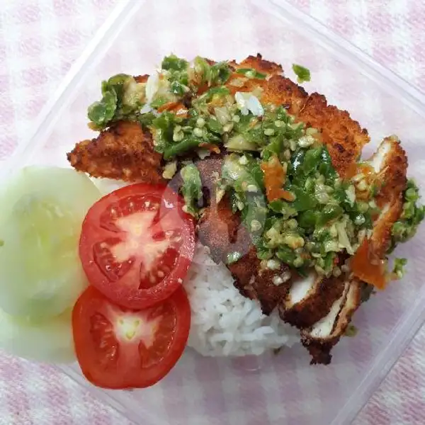 Paket Ayam Geprek Cabe Ijo Dengan Nasi | Marina Park GOKU Cabe Ijo, Marina Park