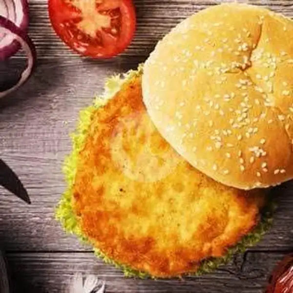 Burger Ayam Crispy | Kedai Al Fazza, Tamangapa Raya