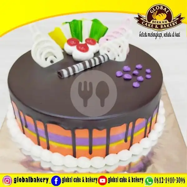 Black Forest (BF 12) Uk 18x18 | Global Cake & Bakery,  Jagakarsa