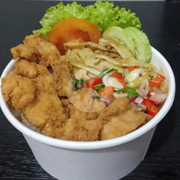 Rice Bowl Ayam Dadu Crispy Sambal Matah | Moms Kitchen Sukapada