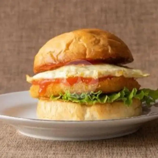 Egg Chicken Burger | Ayam Geprek Dan Pisang Toping Arkan, Kemuning