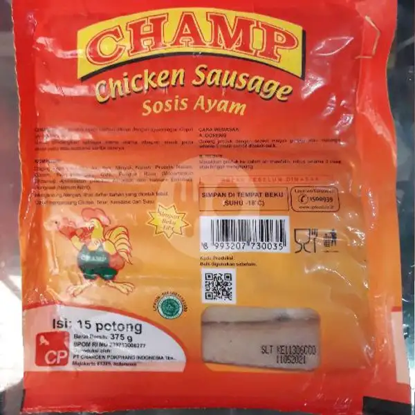 Champ Sosis Ayam 375gr | Berkah Frozen Food, Pasir Impun
