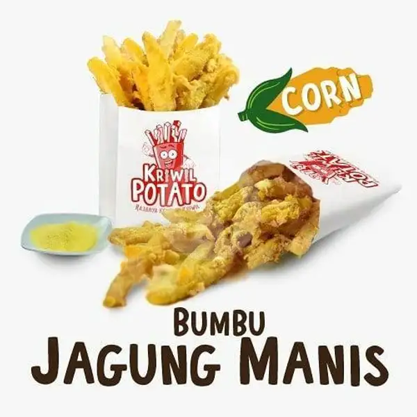 Kentang / Potato Kriwil Bumbu Jagung Manis Uk. Small | Kriwil Potato, Lowokwaru