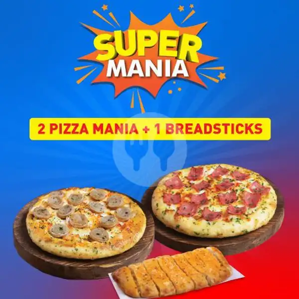 2 Pizza Mania + 1 Breadsticks | Domino's Pizza, Pasar Baru