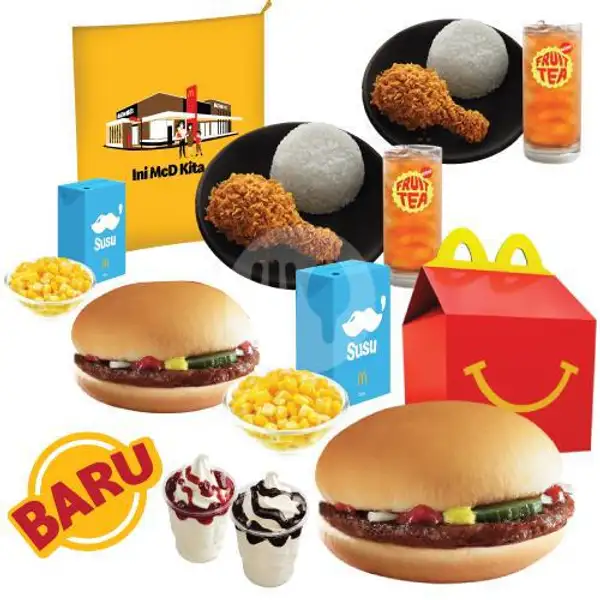 Family Weekend Berempat HM Beef Burger dan Board Game (Ayam Krispy McD) | McDonald's, Lenteng Agung