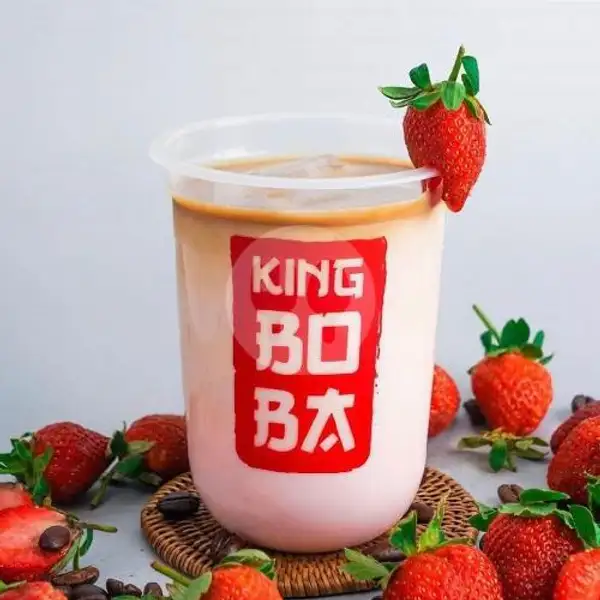 Coffee Strawberry Latte | King Boba Kuliner Vegetarian, Nagoya