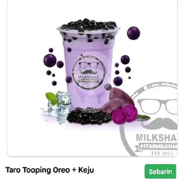 Taro Topping Oreo Keju | Star Milkshake, Sekupang