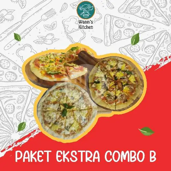PAKET EKSTRA COMBO B (Large Asia Full Topping Pizza, Large Veggie Garden Pizza, Large Romana) | Wann's kitchen