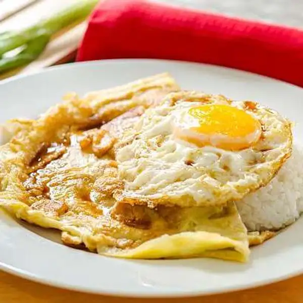 Nasi Telur + Bakso Ikan | Warkop Mama Cinta