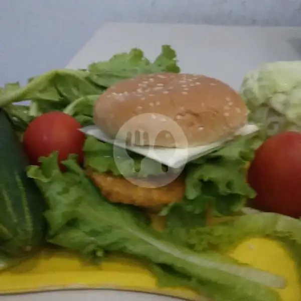 Burger Krisoy With Chese (Gretis Kentng Goreng Gurih ) | BURGER M U