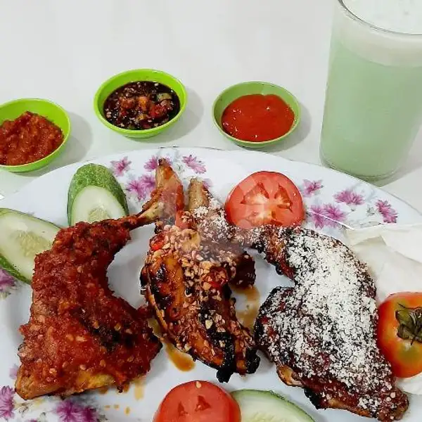 3 Ayam + 1 Green Tea | Warung Zeeya 'Ayam Goreng & Bakar, Chicken Wing, Korean, toppoki', Kb Gedang