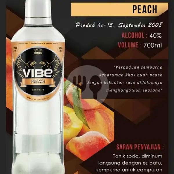 Vibe Peach 700 Ml + Free Schweppes Tonic | Arga Bintang Anggur N Soju, Terusan Buah Batu