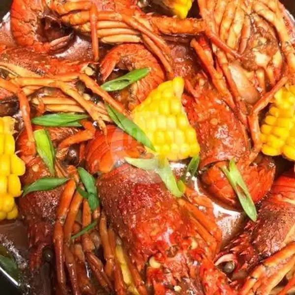 Lobster Besar+Kerang Asam Manis | Seafood Kedai Om Chan Kerang, Kepiting & Lobster, Mie & Nasi, Jl.Nyai A.Dahlan