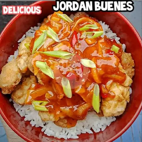 Jordan Chicken Bolognese Free Rice + Salad + Ice Tea | Ayam Geprek Jordan Full Pack, Kebo Iwa