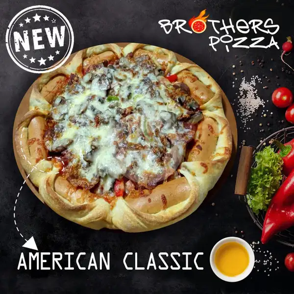 American Classic Sausage Crust / Pinggiran Sosis (M) | Brother's Pizza, Antasari Lampung