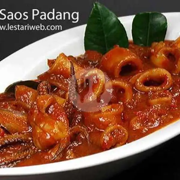 Cumi Saus Padang + Nasi | Seafood khas Medan, Batam
