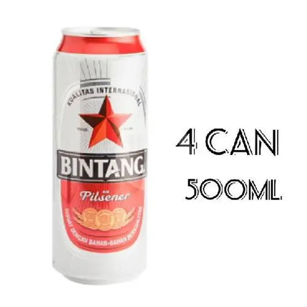 Paket Beer Bintang Pilsener 4 Can 500ml | Beer Bareng, Kali Sekretaris